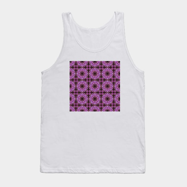 Purple Geometric Pattern Tank Top by xenapulliam